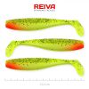 Reiva Flat Minnow shad 12,5cm 3ks/bal (Zeleno-červený trblietavý) Plastová nástraha