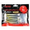 Reiva Flat Minnow shad 7,5cm 5ks/bal (Zeleno-oranžový trblietavý) Plastová nástraha