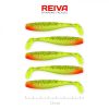 Reiva Flat Minnow shad 7,5cm 5ks/bal (Zeleno-červený trblietavý) Plastová nástraha