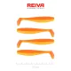 Reiva Flat Minnow Shad 7,5cm Shiny Orange Plastová Nástraha 4ks