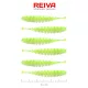 Reiva Tiny Worm Flash Chartreuse 6cm Plastová Návnada 6ks