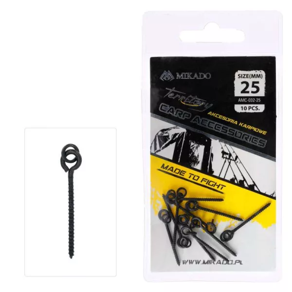 Mikado 25mm Skrutka na nástrahy s krúžkom 10ks