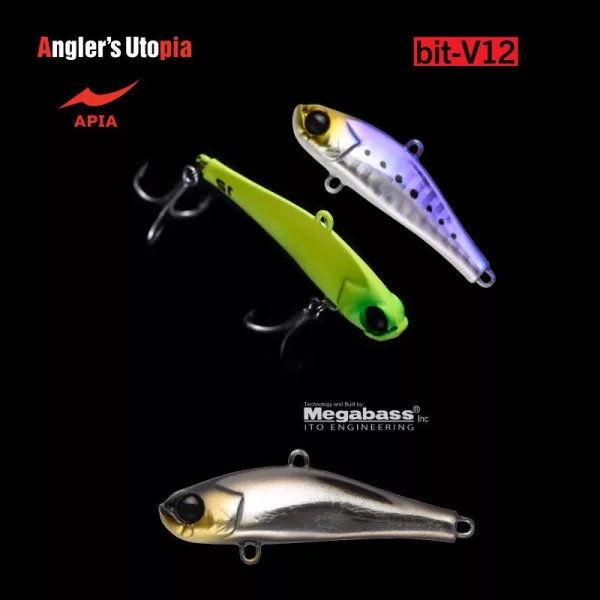 Apia Bit-V12 48mm 12gr 18 Black Silver Wobbler