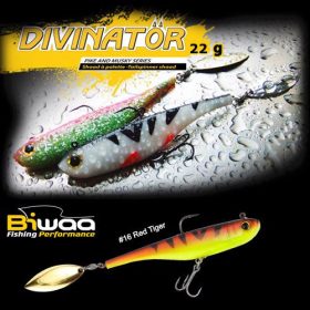   Biwaa Divinator Junior 14cm 22gr 16 Red Tiger Spinnertail 1db