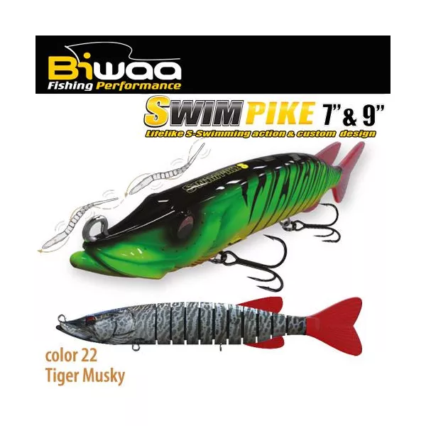 Biwaa Swimpike SS 18cm 26gr 22 Tiger Musky Wobbler 1db
