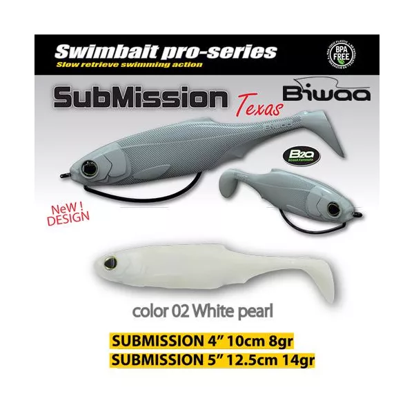 Biwaa Submission 10cm 02 Pearl White Gumihal 4db