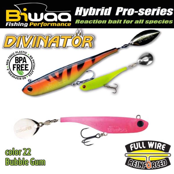 Biwaa Divinator Mini 9,5cm 9gr 22 Bubble Gum Spinnertail 1db