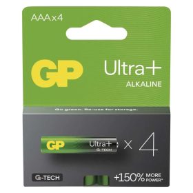 GP Alkalická Batéria Ultra Plus AAA 1,5V 4ks/blister