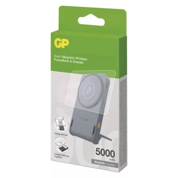 GP Powerbank Q05B, 5000 mAh, 20 W+Wireless, Čierna