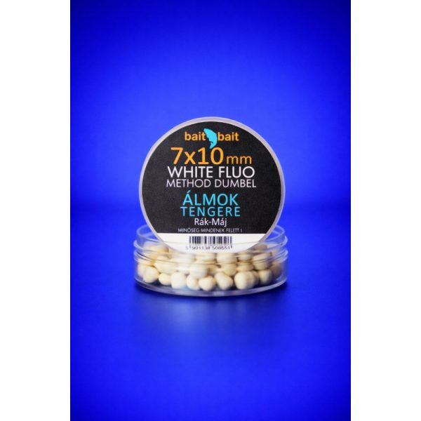BaitBait Álmok Tengere 7x10mm Flou Method Dumbel White Wafter 20gr