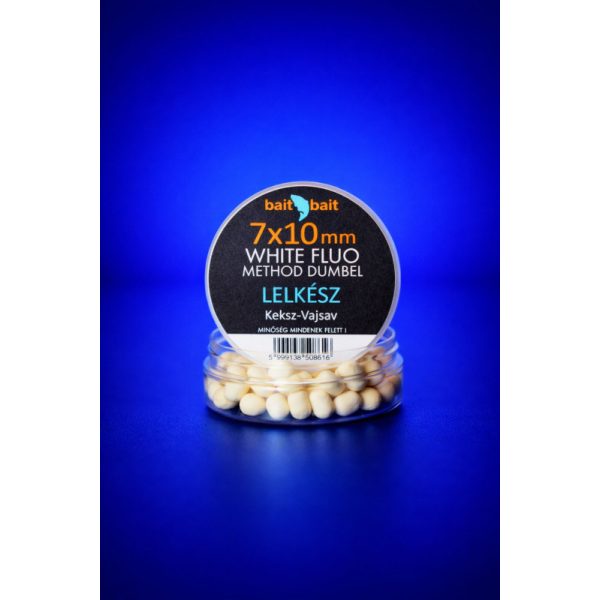 BaitBait Lelkész 7x10mm Flou Method Dumbel White Wafter 20gr