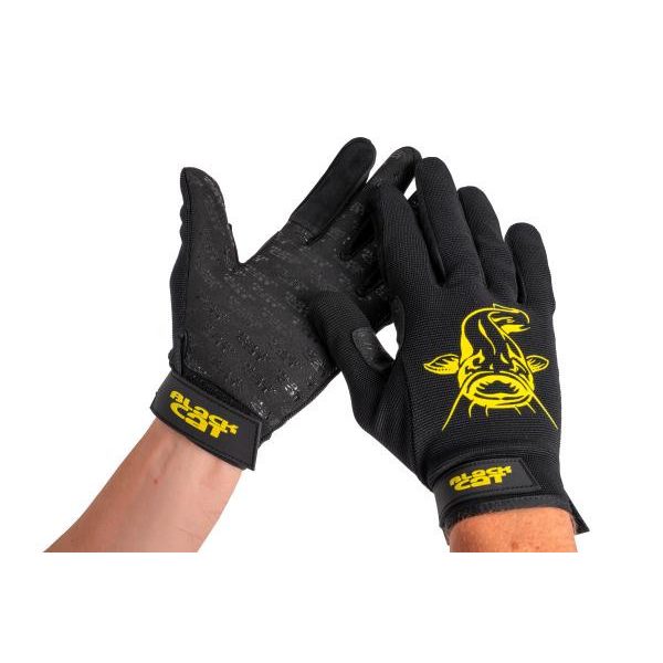 Black Cat Cat Gripper Gloves Sumčie Rukavice L