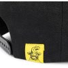 Black Cat Flat Peak Cap Čierna Baseballová Čiapka