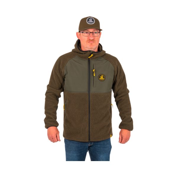 Black Cat Polar Fleece Mikina s kapucňou L