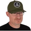 Black Cat Green Flat Peak Cap Baseball Sapka