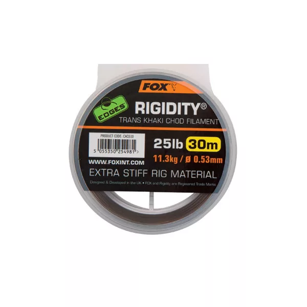 Fox EDGES™ Rigidity® - Trans Khaki 30lb/0.57mm Montáž