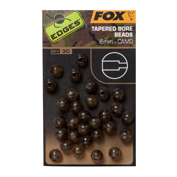 Fox EDGES™ Camo Tapered Bore Beads 6mm x30 Gumová perlička