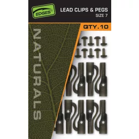 Fox Edges Naturals Size 7 Lead Clips & Pegs Olovený klip