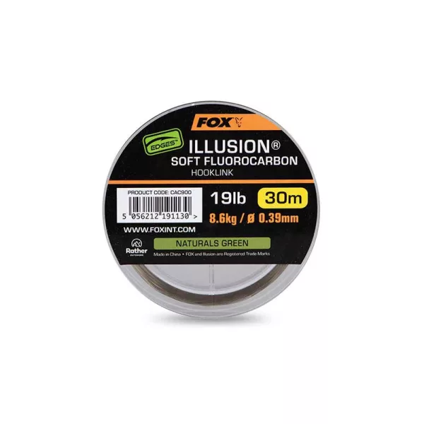 Fox Illusion Soft Naturals Green Fluorocarbon nadväzcový vlasec 0,39mm 30m