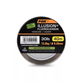   Fox Illusion Naturals Green Fluorocarbon Nadväzec 0,50mm 40m