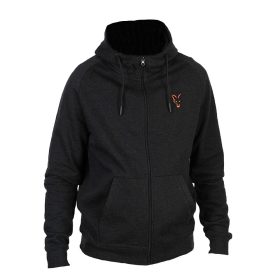   Fox Collection LW Hoody Čierna Oranžová Mikina s kapucňou M