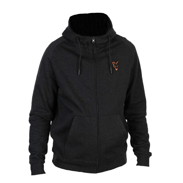 Fox Collection LW Hoody Čierna Oranžová Mikina s kapucňou 3XL