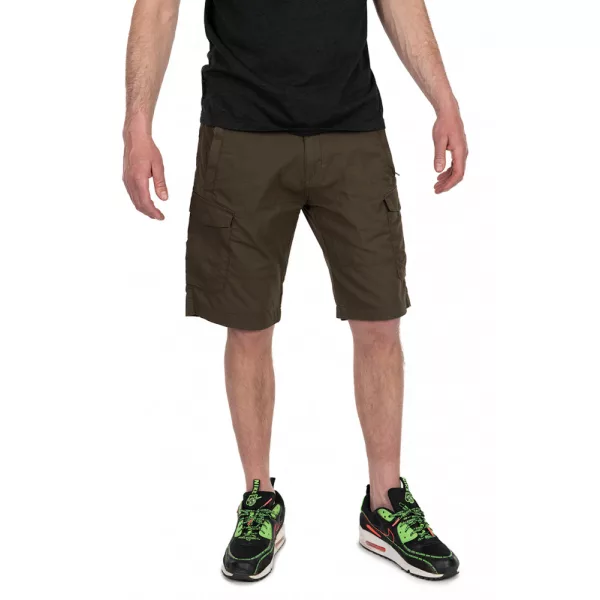 Fox Collection LW Cargo Shorts Zelená-čierna Krátke nohavice L