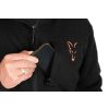 Fox Collection Black-Orange Sherpa Hoody Mikina s kapucňou S