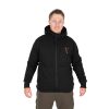 Fox Collection Black-Orange Sherpa Hoody Mikina s kapucňou M