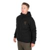 Fox Collection Black-Orange Sherpa Hoody Mikina s kapucňou L