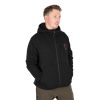 Fox Collection Black-Orange Sherpa Hoody Mikina s kapucňou L