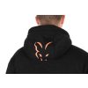 Fox Collection Black-Orange Sherpa Hoody Mikina s kapucňou 2XL