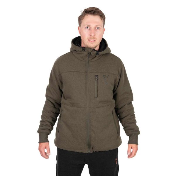 Fox Collection Sherpa Hoody Green-Black Jacket Thermo Bunda S