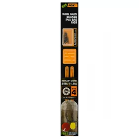   Fox EDGES™ Wide Gape Beaked PVA Bag Rigs 25lb Size 4 Brown & Green Predviazaný háčik