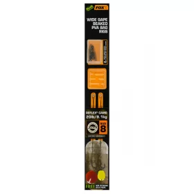   Fox EDGES™ Wide Gape Beaked PVA Bag Rigs 20lb Size 8 Brown & Green Predviazaný háčik