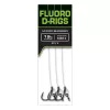 Fox Carp Ready Rigs Fluoro D Rig 4-očkový, Ostnatý Predviazaný Háčik 3ks