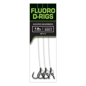   Fox Carp Ready Rigs Fluoro D Rig 6-očkový, Ostnatý Predviazaný Háčik 3ks