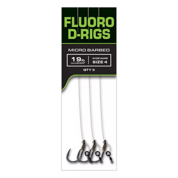Fox Carp Ready Rigs Fluoro D Rig 6-očkový, Ostnatý Predviazaný Háčik 3ks
