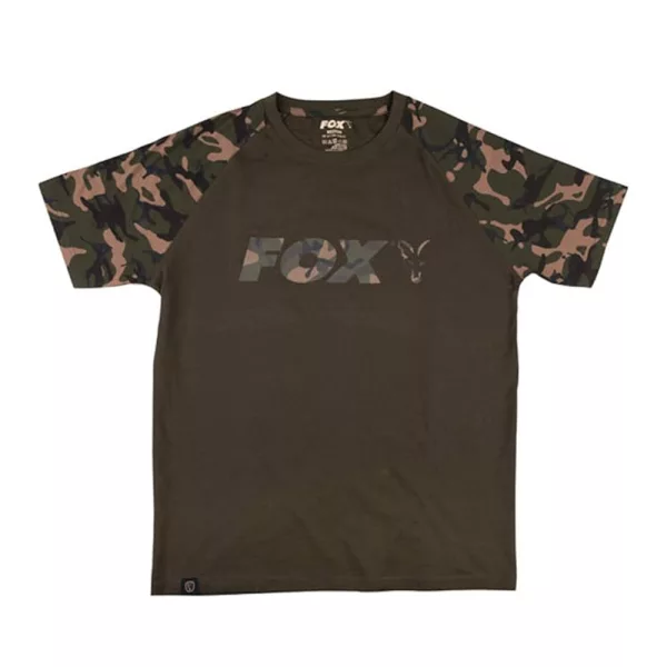 Fox Outline T-Shirt Khaki Camo Tričko L