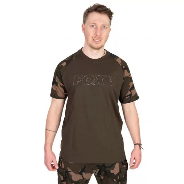 Fox Outline T-Shirt Khaki Camo Tričko 2XL