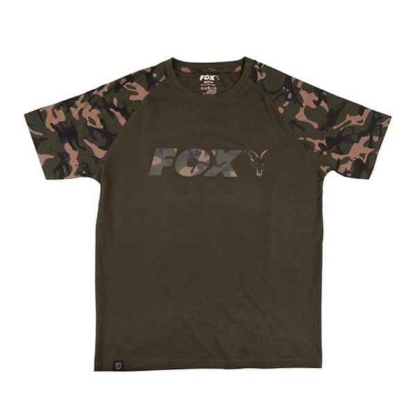 Fox Outline T-Shirt Khaki Camo Tričko 3XL