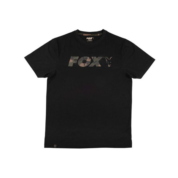 Fox Logo T-shirt Čierne Camo Tričko S