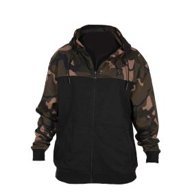   Fox LW Čierno-camo Split Zip Hoody Mikina s kapucňou na zips 2XL