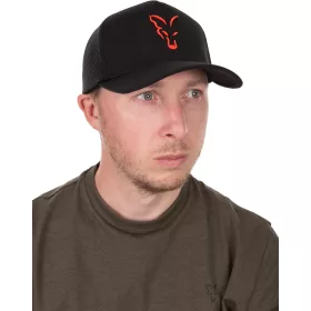 Fox Collection Čierno-Oranžová Baseballová Čiapka