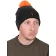 Fox Collection Bobble Hat Čierno-Oranžová Čiapka s brmbolcom