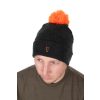 Fox Collection Bobble Hat Čierno-Oranžová Čiapka s brmbolcom