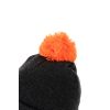 Fox Collection Bobble Hat Čierno-Oranžová Čiapka s brmbolcom