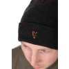 Fox Collection Bobble Hat Čierno-Oranžová Čiapka s brmbolcom