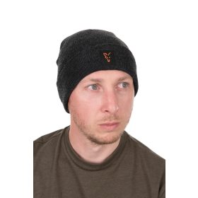 Fox Collection Beanie Čierno-Oranžová Čiapka