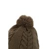 Fox Khaki Knitted Bobble Čiapka s brmbolcom